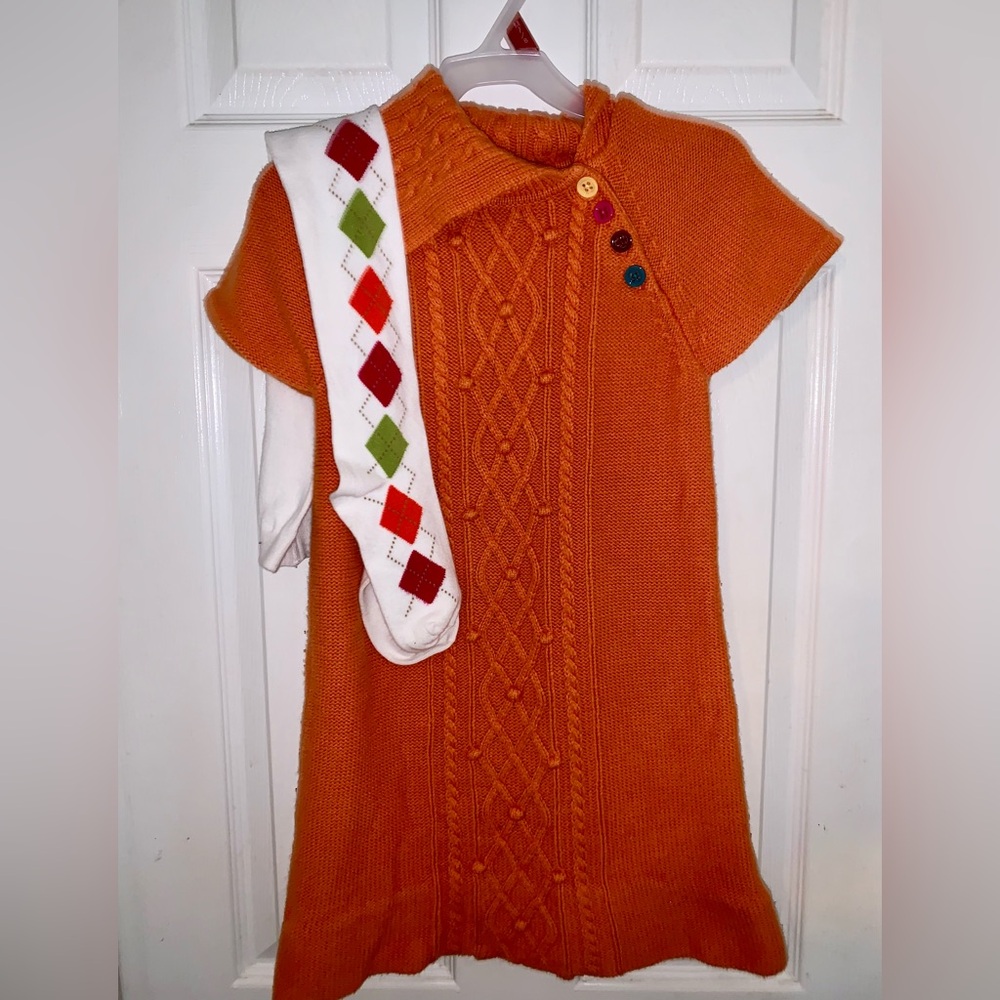 Gymboree sweater dress & tights